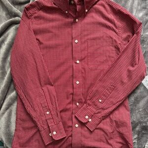 Croft & Barrow Red Plaid Button Down Shirt